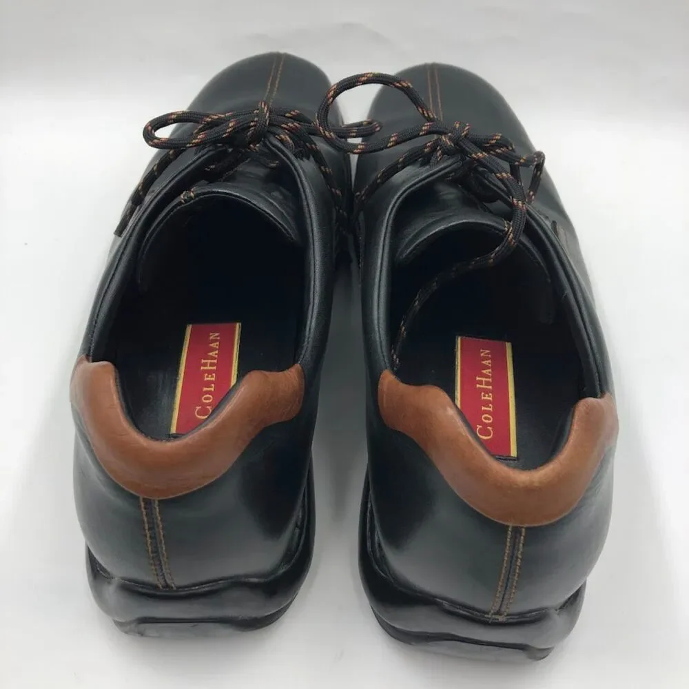 Cole Haan Men's Black Square Toe Lace Up Business Casual Comfort Size 9.5M